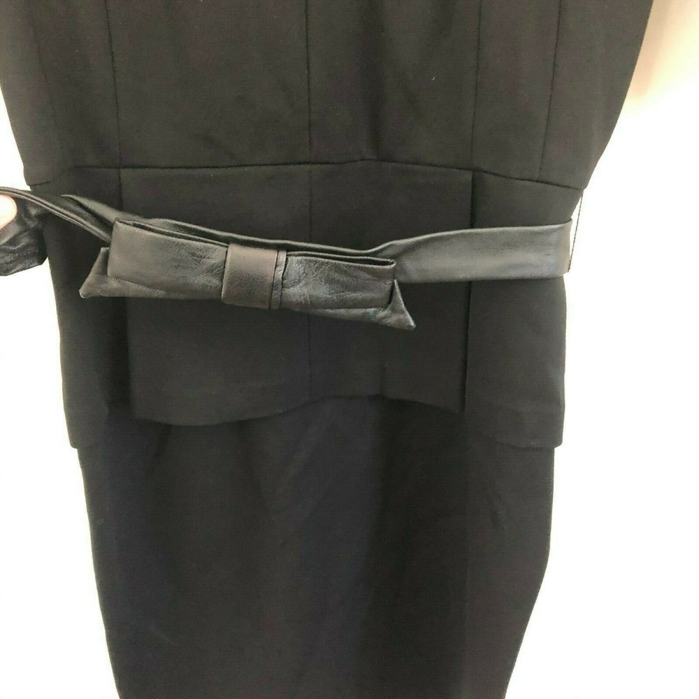 Raoul Solid Black Peplum Lydia Dress 8 - Picture 3 of 5
